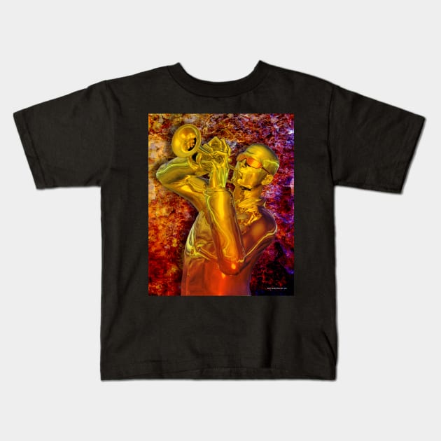 Trumpet Solo Kids T-Shirt by Rick Borstelman